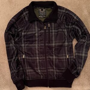 Empyre Men's Black Plaid Soft Shell Jacket
